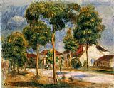 Pierre Auguste Renoir Canvas Paintings - A Sunny Street